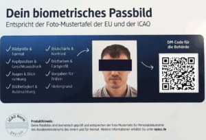Beispiel für ein biometrisches Passfoto nach dem neuen Verfahren.