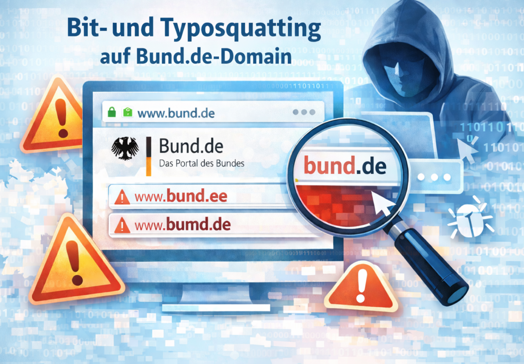Bit- und Typosquatting auf Bund.de-Domain