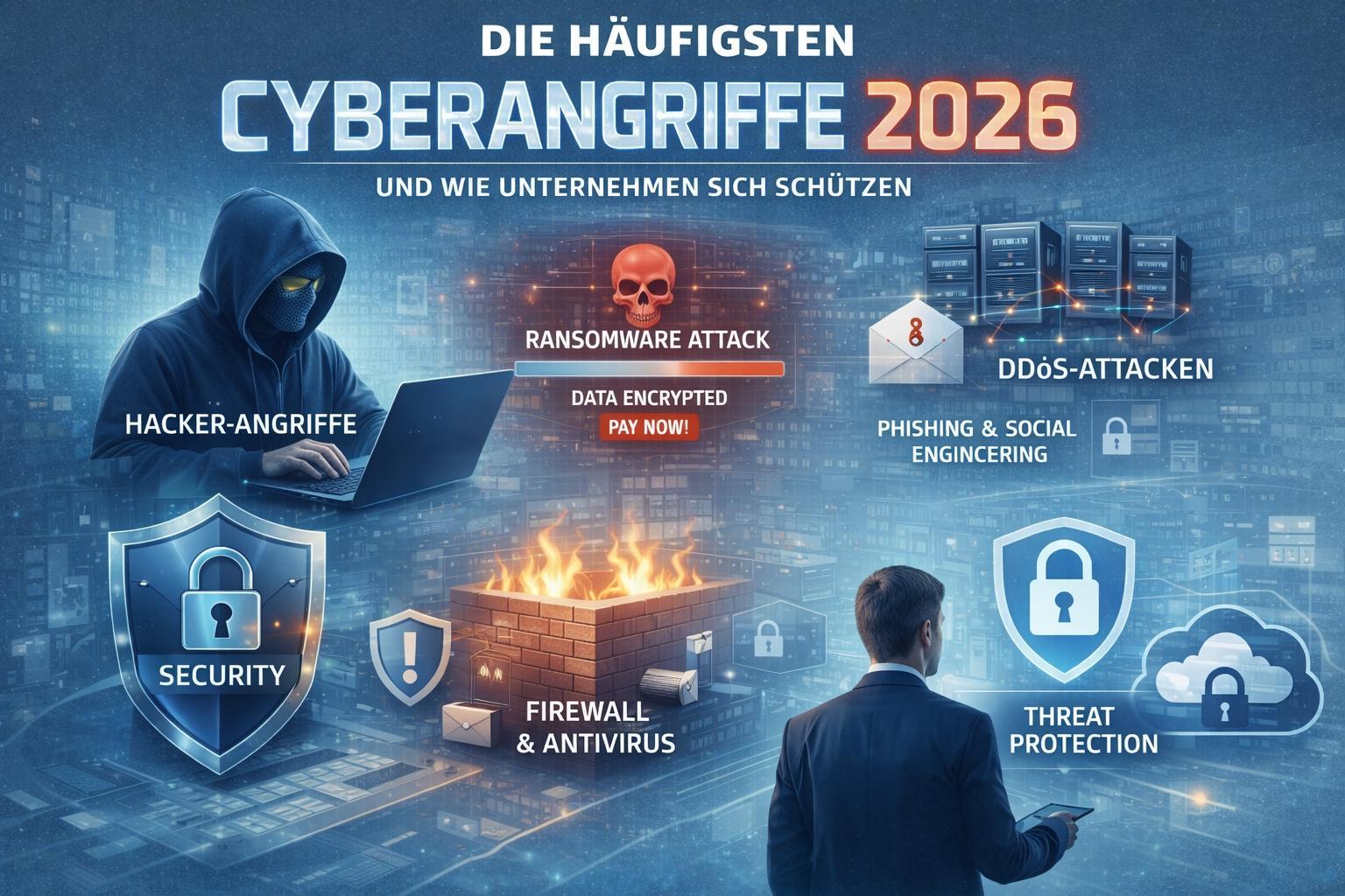 Die häufigsten Cyberangriffe 2026 – und wie Unternehmen sich schützen