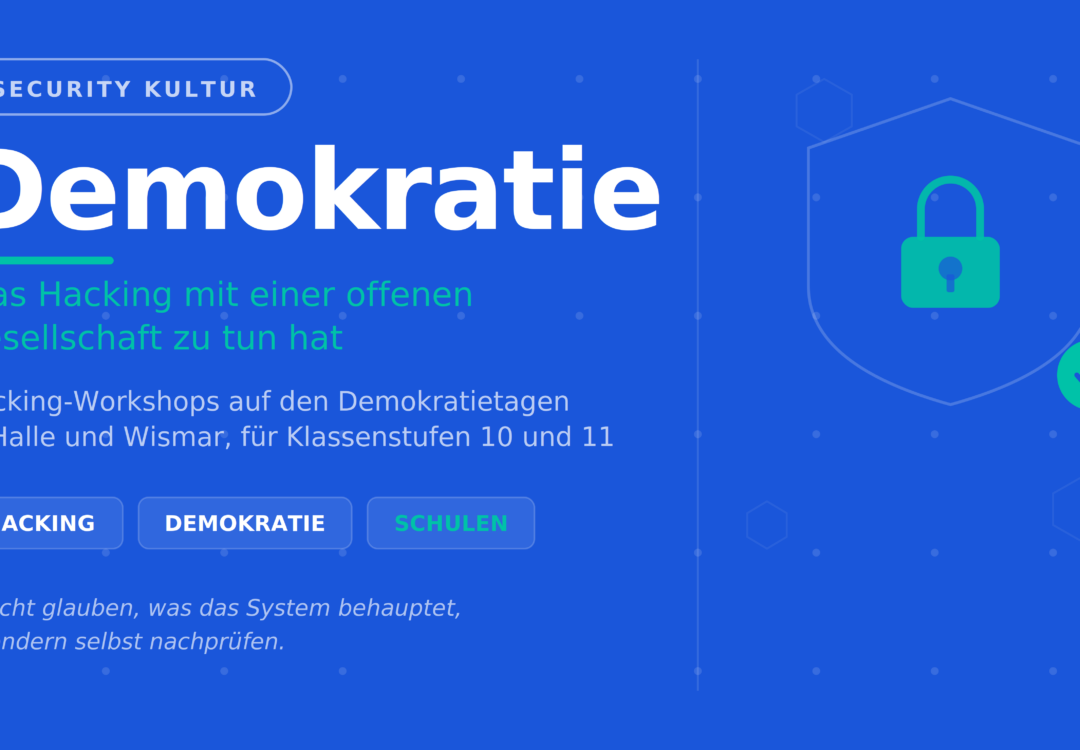 Hacking und Demokratie: Warum eine offene Gesellschaft Hacker*innen braucht
