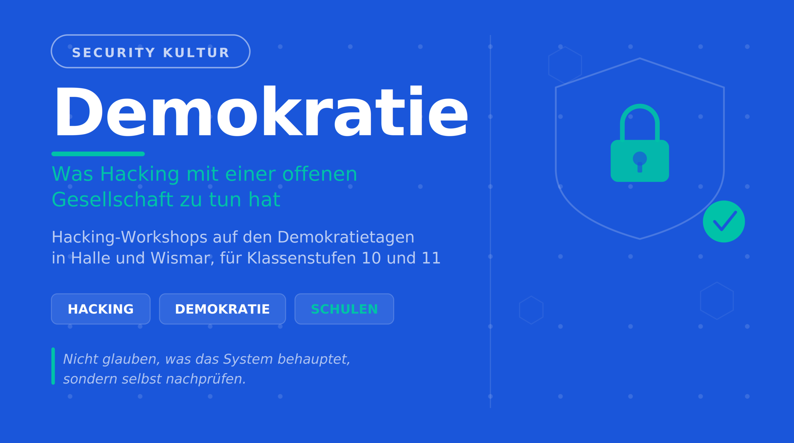 Hacking und Demokratie: Warum eine offene Gesellschaft Hacker*innen braucht